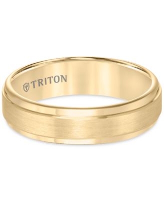 Satin Comfort-Fit Band in Rose or Yellow Tungsten Carbide (6mm)