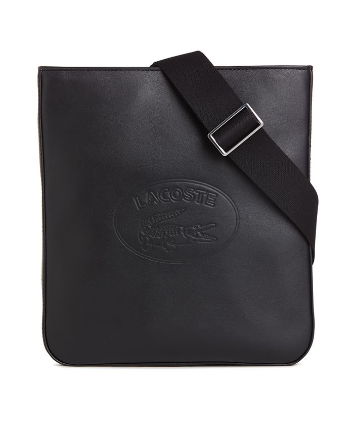 Lacoste Men's Flat Leather Crossbody Bag - Macy's