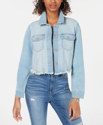 juniors cropped jean jacket