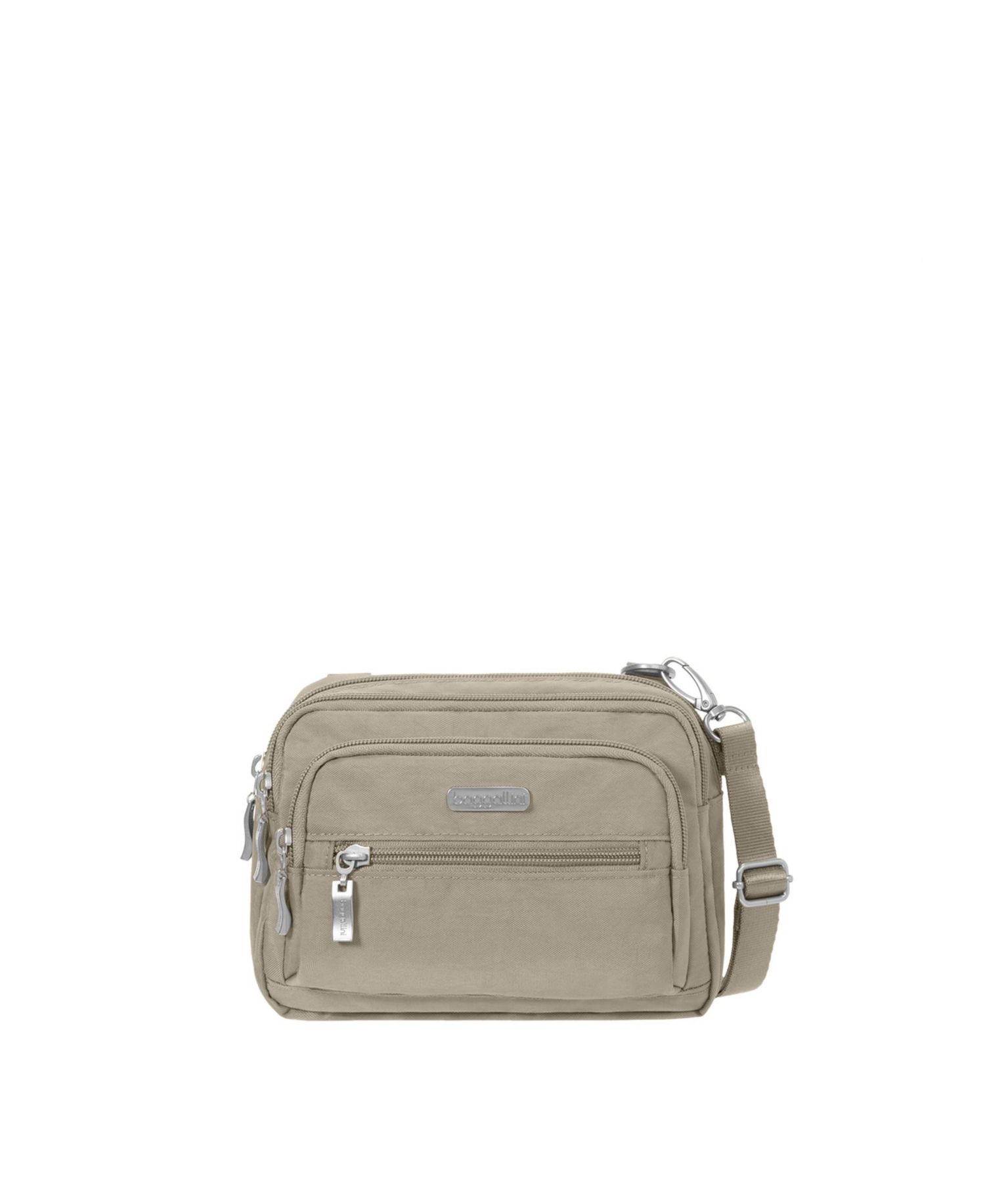 Triple Zip Small Crossbody Handbag