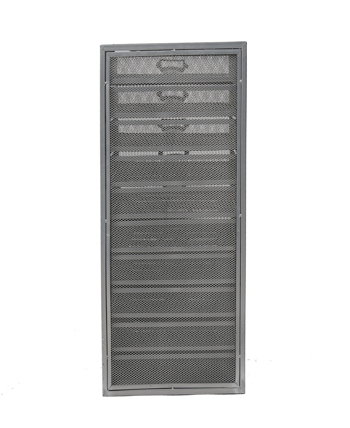 Mesh 10 Drawer Cabinet Metal Storage Drawers File Storage Cart - Silver