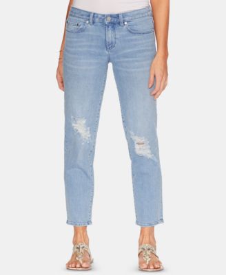 Vince Camuto - Cropped Light Indigo Ripped Jeans