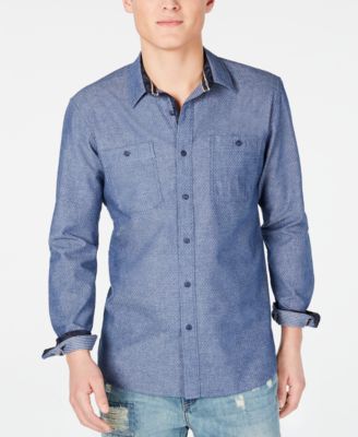 American Rag - Men's Jacquard Pin Dot Shirt