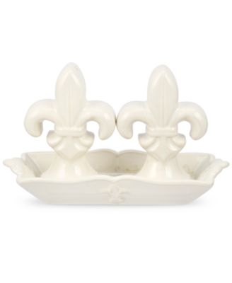 Portmeirion - Decorated Fleur De Lys Salt & Pepper Shakers