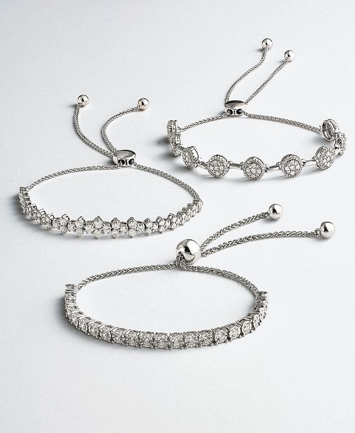 Wrapped in Love - Diamond Honeycomb Bolo Bracelet (1-1/2 ct. t.w.) in 14k White Gold