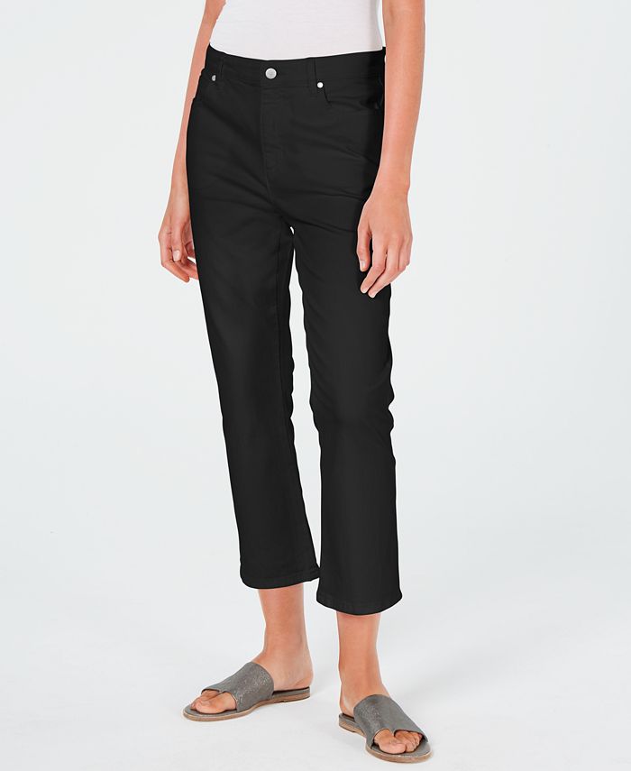 Eileen Fisher Cropped Organic Cotton Jeans Regular Petite Macy s