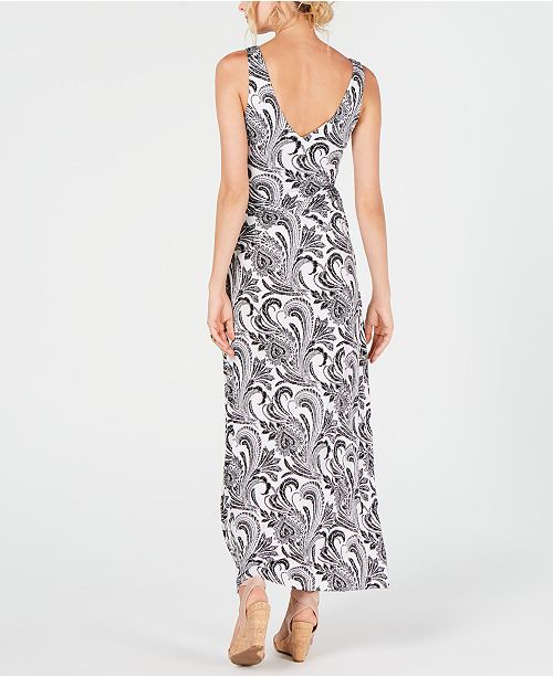 Inc International Concepts Inc Petite V Neck Ruched Maxi Dress