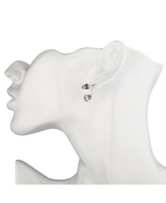 Double Cubic Zirconia Stone Ear Huggie
