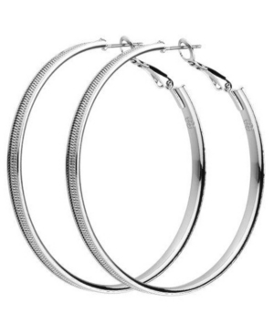 image of Nicole Miller Metal Chain Hoop Earring