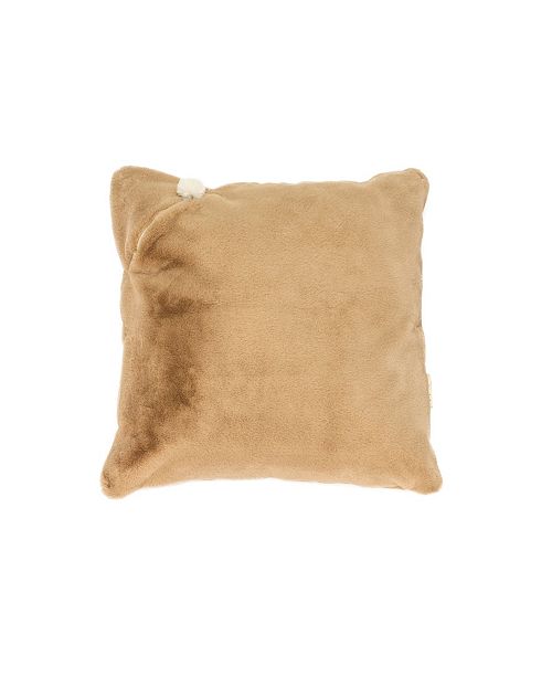 Mimish Rabbit Faux Fur X Large Square Storage Floor Pillow With