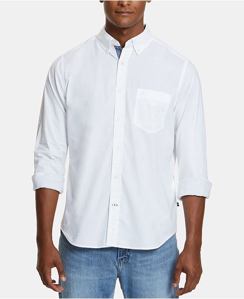 Nautica Men S Classic Fit Stretch Button Down Shirt Reviews