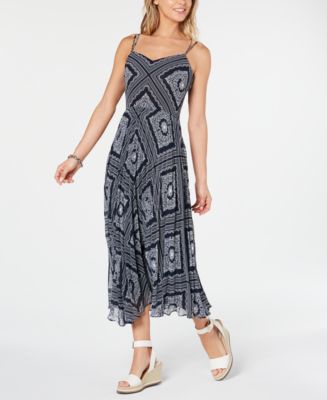 Tommy Hilfiger Pleated Crossback Maxi Dress, Created for Macy's - Macy's