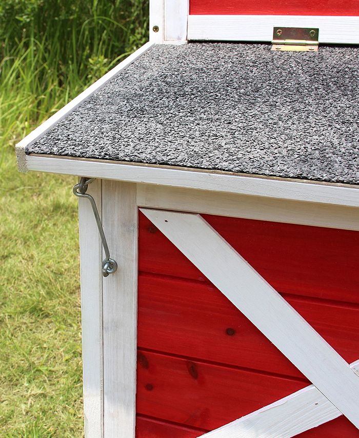 zoovilla Red Barn Chicken Coop with Roof Top Planter Macy's