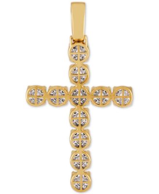 Diamond Cross Pendant (2-1/2 ct. t.w.) in 10k Gold & White Gold