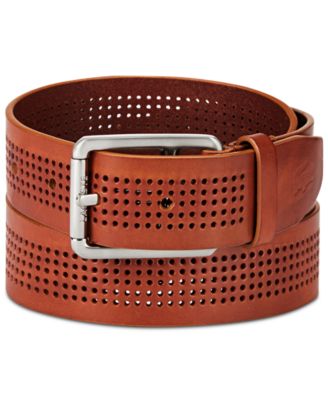 Lacoste - Men's Perforated Leather Belt