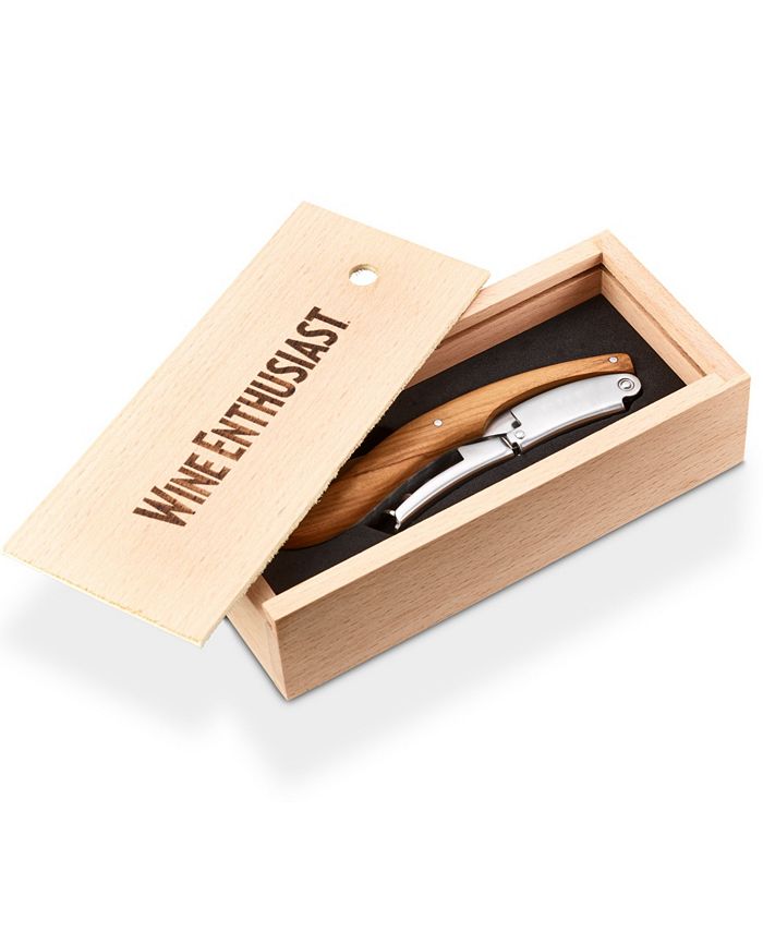 Wine Enthusiast Executive Olivewood Corkscrew - Macy's