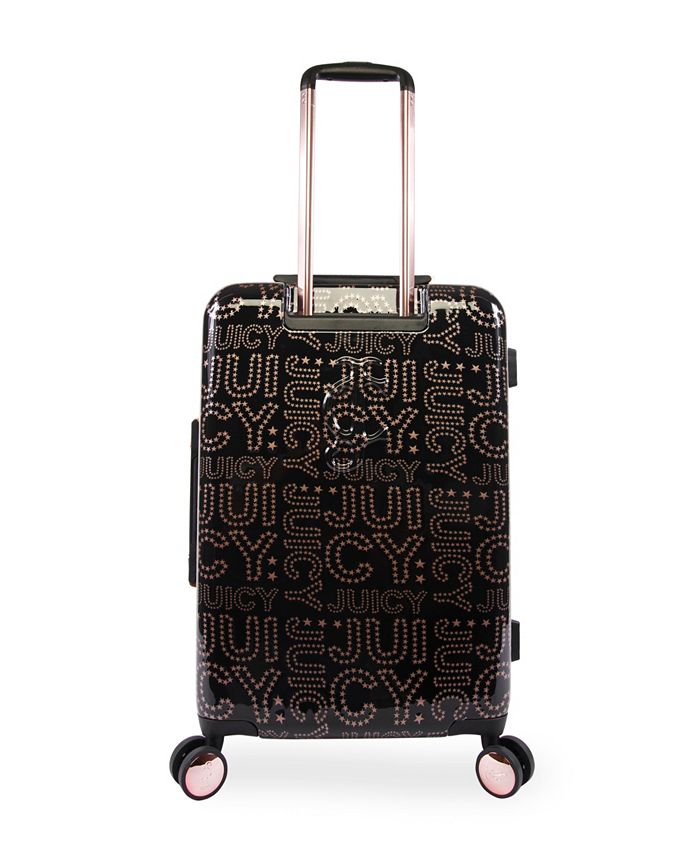 juicy couture black marble luggage