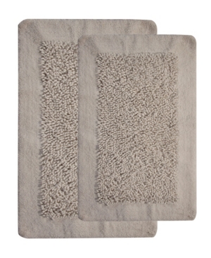Saffron Fabs Lima 34in x 21in and 36in x 24in Non-Skid Cotton and Chenille Bath Rug Bedding