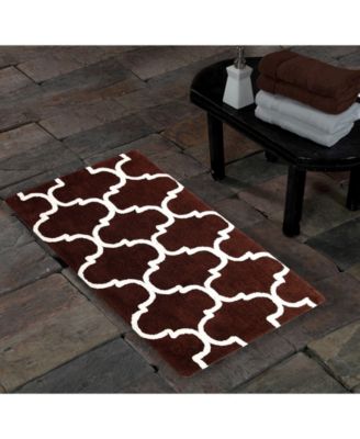 Geometric Non-Skid Cotton Bath Rug, 30" x 50"