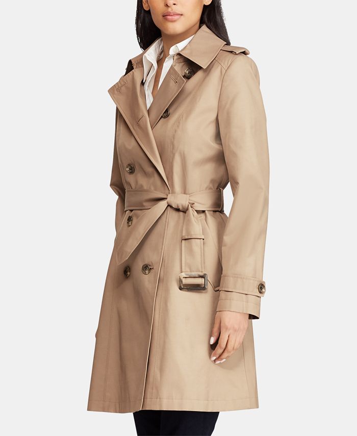 Lauren Ralph Lauren Women's Belted Water Resistant Trench Coat, Created ...