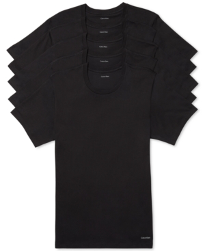 Calvin Klein Men's 5-Pk Cotton Classics Crew Neck Undershirts Created for Macy's
