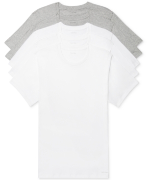 Calvin Klein Men's 5-Pk Cotton Classics Crew Neck Undershirts Created for Macy's