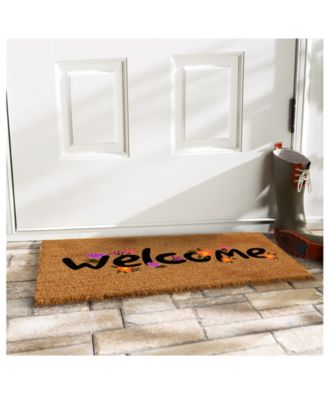 Spring Welcome Coir/Vinyl Doormat, 17" x 29"