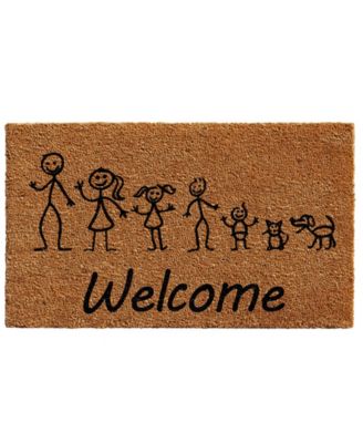 Home & More - Stick Family 18" x 30" Coir/Vinyl Doormat