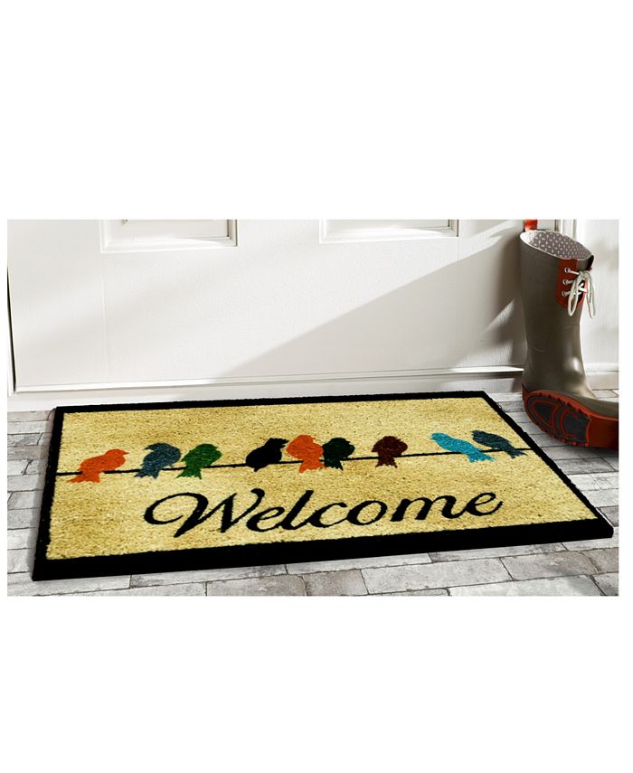 Home & More Birds on a Wire 17" x 29" Coir/Vinyl Doormat Macy's