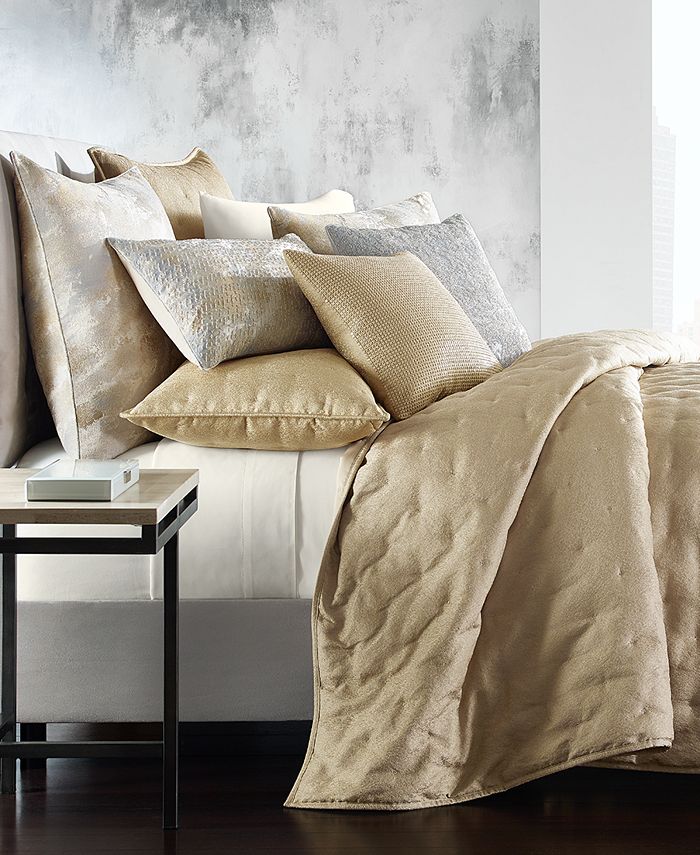 Hotel Collection Metallic Stone Coverlet, Full/Queen, Created for Macy