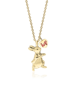image of Beatrix Potter Sterling Silver Peter Rabbit Pendant Necklace with Charm