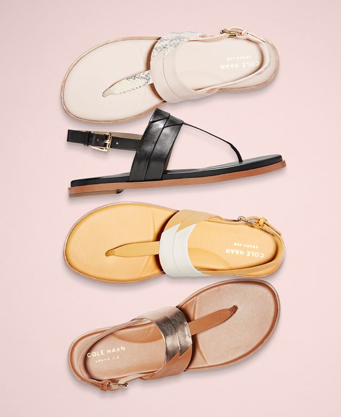 Cole Haan Ainslee Grand T-Strap Sandals - Macy's