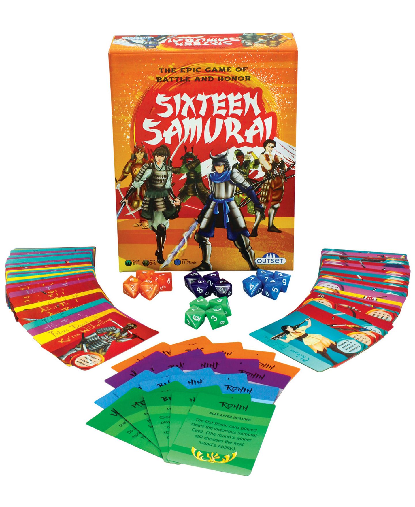 Динамичная стратегическая настольная игра Outset Media Sixteen Samurai, от 8 лет — фото 1