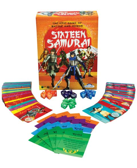 Динамичная стратегическая настольная игра Outset Media Sixteen Samurai, от 8 лет