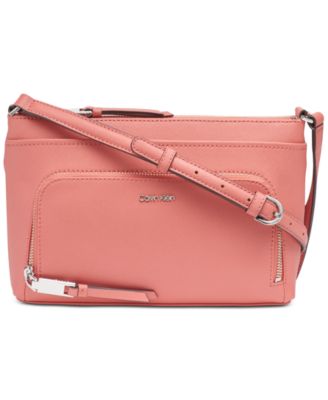 calvin klein lily leather crossbody