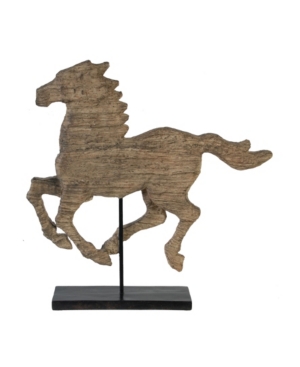 Shop Ab Home Defiance Spirited Polyresin Horse Accent, Large In Natural