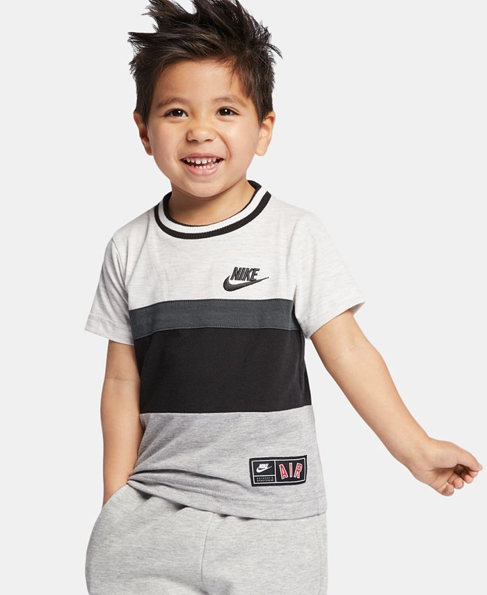 Nike Little Boys Colorblocked Logo-Print Cotton T-Shirt - Macy's