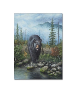 Trademark Global Robert Wavra 'smoky Mountain Black Bear' Canvas Art In Multi