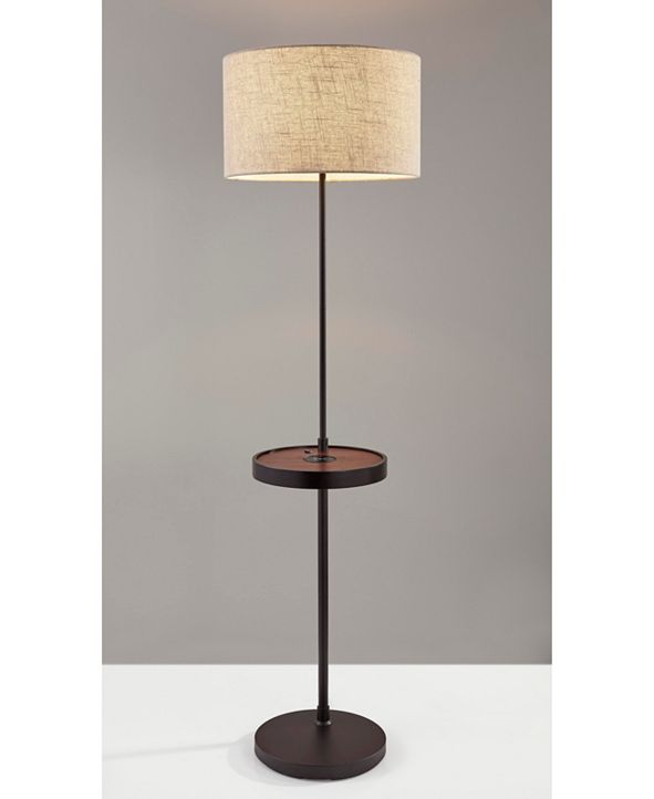 Adesso Oliver Wireless Charging Shelf Floor Lamp & Reviews ...