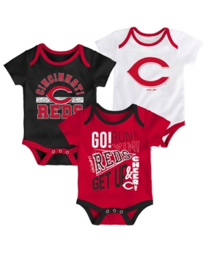 Outerstuff Baby Cincinnati Reds Newest Rookie 3 Piece Bodysuit Set