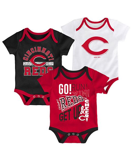 Outerstuff Baby Cincinnati Reds Newest Rookie 3 Piece Bodysuit Set