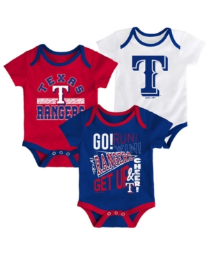 Outerstuff Baby Texas Rangers Newest Rookie 3 Piece Bodysuit Set
