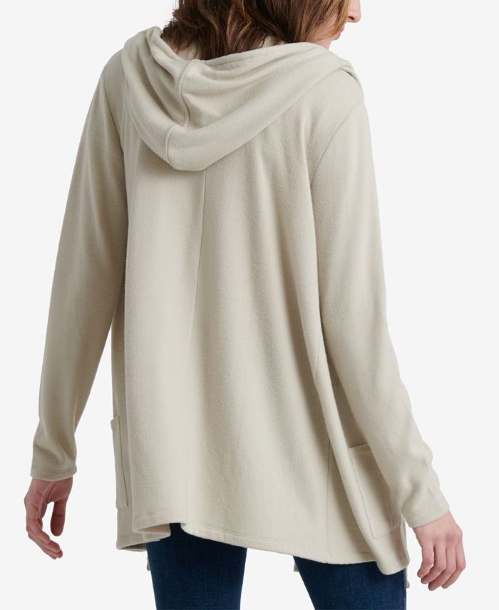 Lucky Brand Jersey Hooded Open-Front Cardigan - Macy's