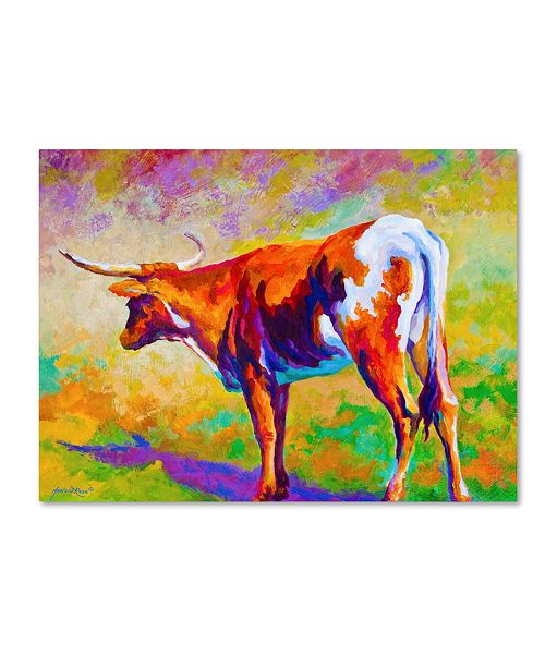 Trademark Global Marion Rose Longhorn Canvas Art 47 X 35 X 2