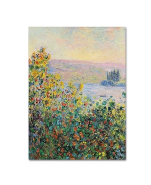 Trademark Global Monet 'flower Beds At Vetheuil' Canvas Art In Multi