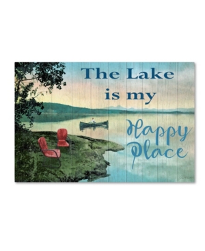 Trademark Global Jean Plout 'the Lake Is My Happy Place' Canvas Art In Multi