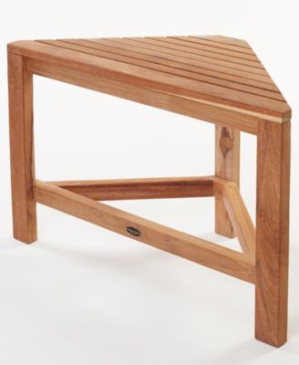 A.R.B Teak & Specialties Gala Teak Corner Shower Bench-24" - Macy's