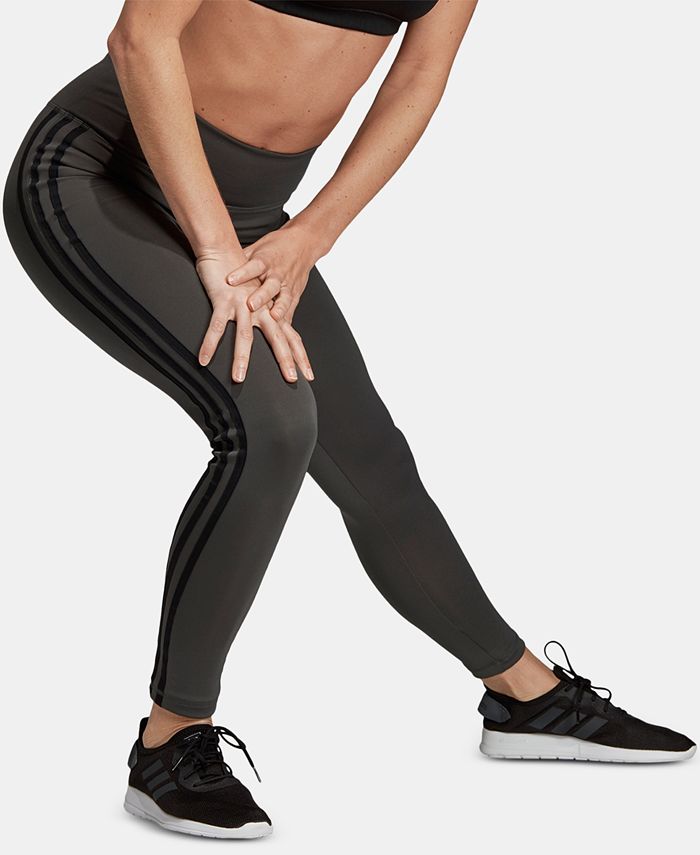 adidas Design 2 Move 3-Stripe High-Rise Leggings - Macy's