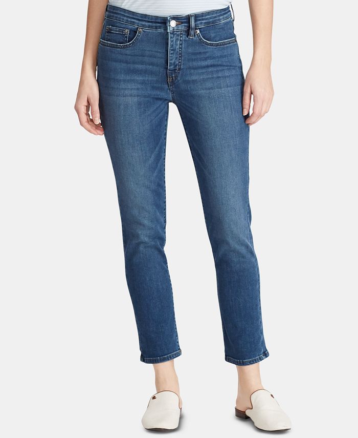 Lauren Ralph Lauren Petite Premier Straight Curvy Jeans - Macy's