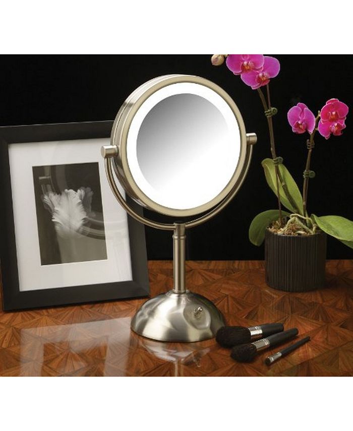 Jerdon The HL8808NL 8.5" Tabletop TwoSide Swivel LED Lighted Vanity